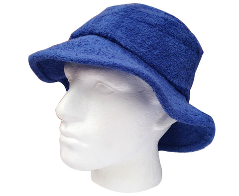 Darrahopens Fashion > Men's Fashion > Men's Hats & Caps Terry Towelling BUCKET HAT Daggy Fishing Camping Lad Cap Retro  100% COTTON - Blue - Large