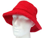 Darrahopens Fashion > Men's Fashion > Men's Hats & Caps Terry Towelling BUCKET HAT Daggy Fishing Camping Lad Cap Retro  100% COTTON - Red - Large