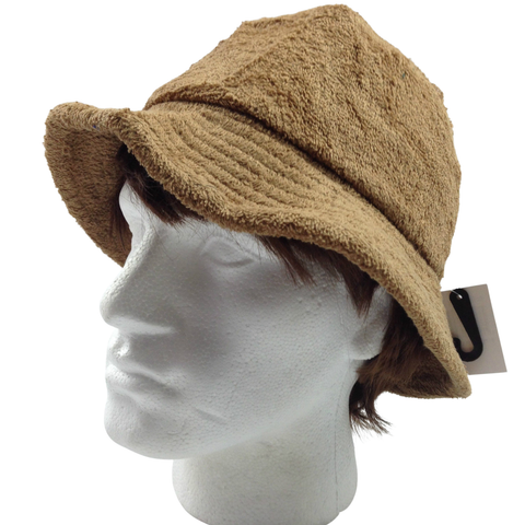 Darrahopens Fashion > Men's Fashion > Men's Hats & Caps Terry Towelling BUCKET HAT Daggy Fishing Camping Lad Cap Retro  100% COTTON - Tan Brown - XXL