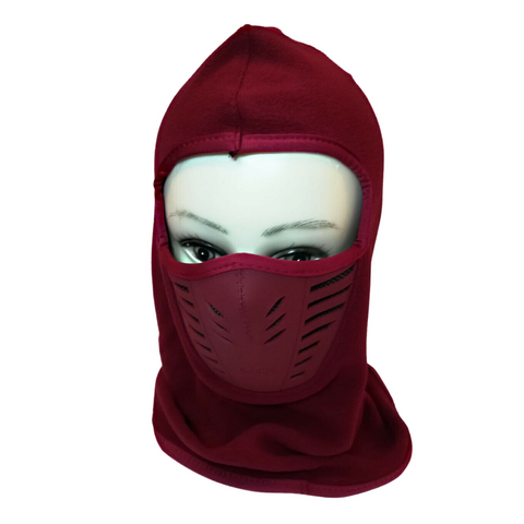 Darrahopens Fashion > Men's Fashion > Men's Hats & Caps Thermal Fleece Balaclava Windproof Breathable Ski Face Mask Hood Warm Weather - Burgundy