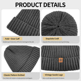 Darrahopens Fashion > Men's Fashion > Men's Hats & Caps Unisex dark gray warm knitted winter hat, fleece lining, soft and warm, ski hat, narrow brim, suitable for cold weather. In Australia - Darrahopens