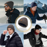Darrahopens Fashion > Men's Fashion > Men's Hats & Caps Unisex dark gray warm knitted winter hat, fleece lining, soft and warm, ski hat, narrow brim, suitable for cold weather. In Australia - Darrahopens