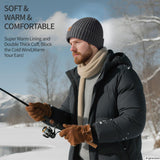 Darrahopens Fashion > Men's Fashion > Men's Hats & Caps Unisex dark gray warm knitted winter hat, fleece lining, soft and warm, ski hat, narrow brim, suitable for cold weather. In Australia - Darrahopens