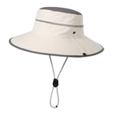 Darrahopens Fashion > Men's Fashion > Men's Hats & Caps White Foldable Wide Brim Sun Hat Unisex Bucket Safari Cap Adjustable 56-60cm for Fishing Hiking Camping and Outdoor Travel