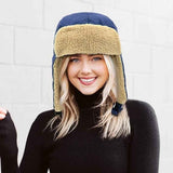Darrahopens Fashion > Men's Fashion > Men's Hats & Caps Winter Aviator Hat Thickened Cotton with Earmuffs Navy Blue, One Size In Australia - Darrahopens