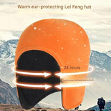 Darrahopens Fashion > Men's Fashion > Men's Hats & Caps Winter hat for men and women – Thermal, windproof hat with ear flaps, ideal for sleeping, motorcycling and outdoor activities (Orange)