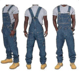 Darrahopens Fashion > Men's Fashion > Men's Jeans Men's Plus Size Jeans Fashion Jeans Denim Bib Loose Fit Multiple Pockets Adjustable Straps - Perfect 4XL 4XL