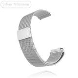 Darrahopens Fashion > Men's Fashion > Men's Jewellery 18mm 20mm 22mm Metal Bracelet for Garmin Vivoactive 3 4 4s Watch Band Venu 2 2s SQ Forerunner 645 Bracelet Silicone Loop Nylon Wrist Metal Silver Metal Silver For Garmin Venu SQ