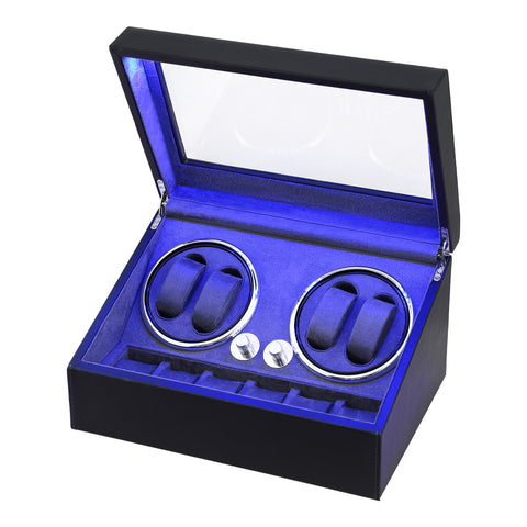 Darrahopens Fashion > Men's Fashion > Men's Jewellery Embellir Watch Winder Automatic Double Watch Winder Box LED Black
