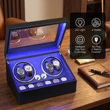 Darrahopens Fashion > Men's Fashion > Men's Jewellery Embellir Watch Winder Automatic Double Watch Winder Box LED Black