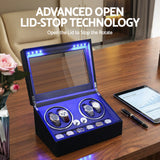 Darrahopens Fashion > Men's Fashion > Men's Jewellery Embellir Watch Winder Automatic Double Watch Winder Box LED Black