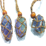 Darrahopens Fashion > Men's Fashion > Men's Jewellery L Size Empty Stone Holder Necklace Crystal Quartz Gemstone Cage Rope Cord Pendant DIY - Brown