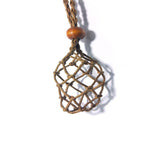 Darrahopens Fashion > Men's Fashion > Men's Jewellery L Size Empty Stone Holder Necklace Crystal Quartz Gemstone Cage Rope Cord Pendant DIY - Brown