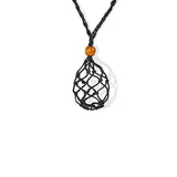 Darrahopens Fashion > Men's Fashion > Men's Jewellery L Size Empty Stone Holder Necklace Crystal Quartz Gemstone Cage Rope Cord Pendant DIY - Brown