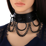 Darrahopens Fashion > Men's Fashion > Men's Jewellery PU Leather Collar Necklace Lock Chain Necklace for Women Fashion Neck Sleeve