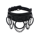 Darrahopens Fashion > Men's Fashion > Men's Jewellery PU Leather Collar Necklace Lock Chain Necklace for Women Fashion Neck Sleeve