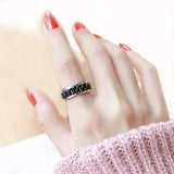 Darrahopens Fashion > Men's Fashion > Men's Jewellery Spinner Rings Mens Womens Fidget Rotating Ring Silver Stainless Steel Size 10 - Black