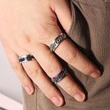 Darrahopens Fashion > Men's Fashion > Men's Jewellery Spinner Rings Mens Womens Fidget Rotating Ring Silver Stainless Steel Size 10 - Silver
