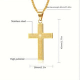 Darrahopens Fashion > Men's Fashion > Men's Jewellery Titanium Steel Cross Necklace: Eternal Faith, Timeless Quality.  BLACK
