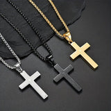Darrahopens Fashion > Men's Fashion > Men's Jewellery Titanium Steel Cross Necklace: Eternal Faith, Timeless Quality。Steel color