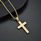Darrahopens Fashion > Men's Fashion > Men's Jewellery Titanium Steel Cross Necklace: Eternal Faith, Timeless Quality。Steel color