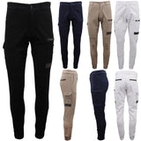 Darrahopens Fashion > Men's Fashion > Men's Pants & Chinos Men's Cargo Cotton Drill Work Pants UPF 50+ 13 Pockets Tradies Workwear Trousers, White, 28