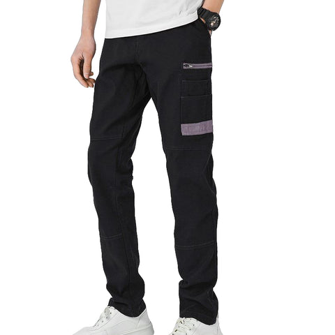 Darrahopens Fashion > Men's Fashion > Men's Pants & Chinos Men's Cotton Drill Cargo Work Pants UPF 50+ 13 Pockets Tradies Workwear Trousers, Black, 34