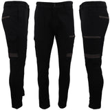 Darrahopens Fashion > Men's Fashion > Men's Pants & Chinos Men's Cotton Drill Cargo Work Pants UPF 50+ 13 Pockets Tradies Workwear Trousers, Black, 36