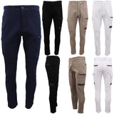 Darrahopens Fashion > Men's Fashion > Men's Pants & Chinos Men's Cotton Drill Cargo Work Pants UPF 50+ 13 Pockets Tradies Workwear Trousers, Navy, 28