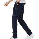 Darrahopens Fashion > Men's Fashion > Men's Pants & Chinos Men's Cotton Drill Cargo Work Pants UPF 50+ 13 Pockets Tradies Workwear Trousers, Navy, 38