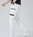 Darrahopens Fashion > Men's Fashion > Men's Pants & Chinos Men's Cotton Drill Cargo Work Pants UPF 50+ 13 Pockets Tradies Workwear Trousers, White, 28