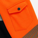 Darrahopens Fashion > Men's Fashion > Men's Shirts HI VIS Long Sleeve Polo Shirt Reflective Tape Safety Tradie Work Wear Tops Tee, Fluro Orange / Navy, XL