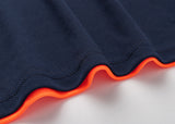 Darrahopens Fashion > Men's Fashion > Men's Shirts HI VIS Long Sleeve Polo Shirt Reflective Tape Safety Tradie Work Wear Tops Tee, Fluro Orange / Navy, XL