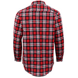 Darrahopens Fashion > Men's Fashion > Men's Shirts Men's 100% Cotton Flannelette Shirt Long Sleeve Plaid Check Flannel w Pockets, Crimson Knight Plaid, 2XL