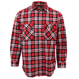 Darrahopens Fashion > Men's Fashion > Men's Shirts Men's 100% Cotton Flannelette Shirt Long Sleeve Plaid Check Flannel w Pockets, Crimson Knight Plaid, 2XL