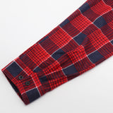 Darrahopens Fashion > Men's Fashion > Men's Shirts Men's 100% Cotton Flannelette Shirt Long Sleeve Plaid Check Flannel w Pockets, Crimson Tide Plaid, 2XL