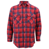 Darrahopens Fashion > Men's Fashion > Men's Shirts Men's 100% Cotton Flannelette Shirt Long Sleeve Plaid Check Flannel w Pockets, Crimson Tide Plaid, 2XL