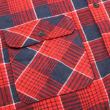 Darrahopens Fashion > Men's Fashion > Men's Shirts Men's 100% Cotton Flannelette Shirt Long Sleeve Plaid Check Flannel w Pockets, Crimson Tide Plaid, 2XL