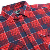 Darrahopens Fashion > Men's Fashion > Men's Shirts Men's 100% Cotton Flannelette Shirt Long Sleeve Plaid Check Flannel w Pockets, Crimson Tide Plaid, XL