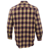 Darrahopens Fashion > Men's Fashion > Men's Shirts Men's 100% Cotton Flannelette Shirt Long Sleeve Plaid Check Flannel w Pockets, Golden Horizon Plaid, 2XL