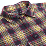Darrahopens Fashion > Men's Fashion > Men's Shirts Men's 100% Cotton Flannelette Shirt Long Sleeve Plaid Check Flannel w Pockets, Golden Horizon Plaid, S