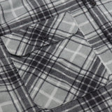 Darrahopens Fashion > Men's Fashion > Men's Shirts Men's 100% Cotton Flannelette Shirt Long Sleeve Plaid Check Flannel w Pockets, Granite Gray Plaid, S