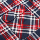 Darrahopens Fashion > Men's Fashion > Men's Shirts Men's 100% Cotton Flannelette Shirt Long Sleeve Plaid Check Flannel w Pockets, Heritage Red Plaid, M