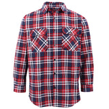 Darrahopens Fashion > Men's Fashion > Men's Shirts Men's 100% Cotton Flannelette Shirt Long Sleeve Plaid Check Flannel w Pockets, Heritage Red Plaid, M