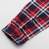 Darrahopens Fashion > Men's Fashion > Men's Shirts Men's 100% Cotton Flannelette Shirt Long Sleeve Plaid Check Flannel w Pockets, Heritage Red Plaid, M