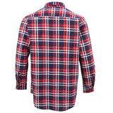 Darrahopens Fashion > Men's Fashion > Men's Shirts Men's 100% Cotton Flannelette Shirt Long Sleeve Plaid Check Flannel w Pockets, Heritage Red Plaid, M