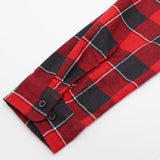 Darrahopens Fashion > Men's Fashion > Men's Shirts Men's 100% Cotton Flannelette Shirt Long Sleeve Plaid Check Flannel w Pockets, Lumberjack Red Buffalo Plaid, 3XL