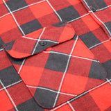 Darrahopens Fashion > Men's Fashion > Men's Shirts Men's 100% Cotton Flannelette Shirt Long Sleeve Plaid Check Flannel w Pockets, Lumberjack Red Buffalo Plaid, M
