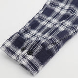 Darrahopens Fashion > Men's Fashion > Men's Shirts Men's 100% Cotton Flannelette Shirt Long Sleeve Plaid Check Flannel w Pockets, Midnight Navy Plaid, 2XL