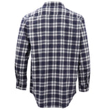 Darrahopens Fashion > Men's Fashion > Men's Shirts Men's 100% Cotton Flannelette Shirt Long Sleeve Plaid Check Flannel w Pockets, Midnight Navy Plaid, 3XL